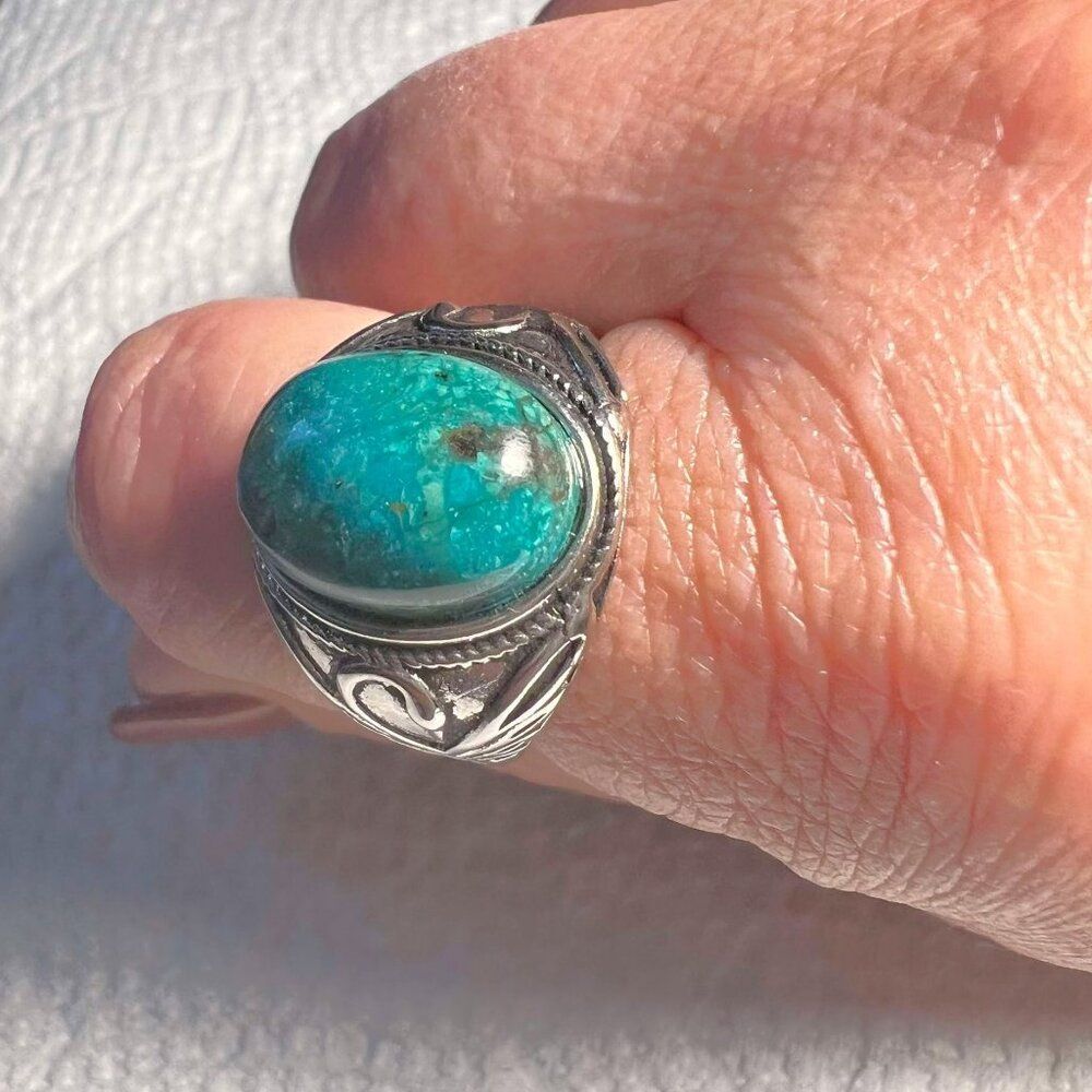 Beautiful Azurite Ring - Adjustable - Picture 2 of 5